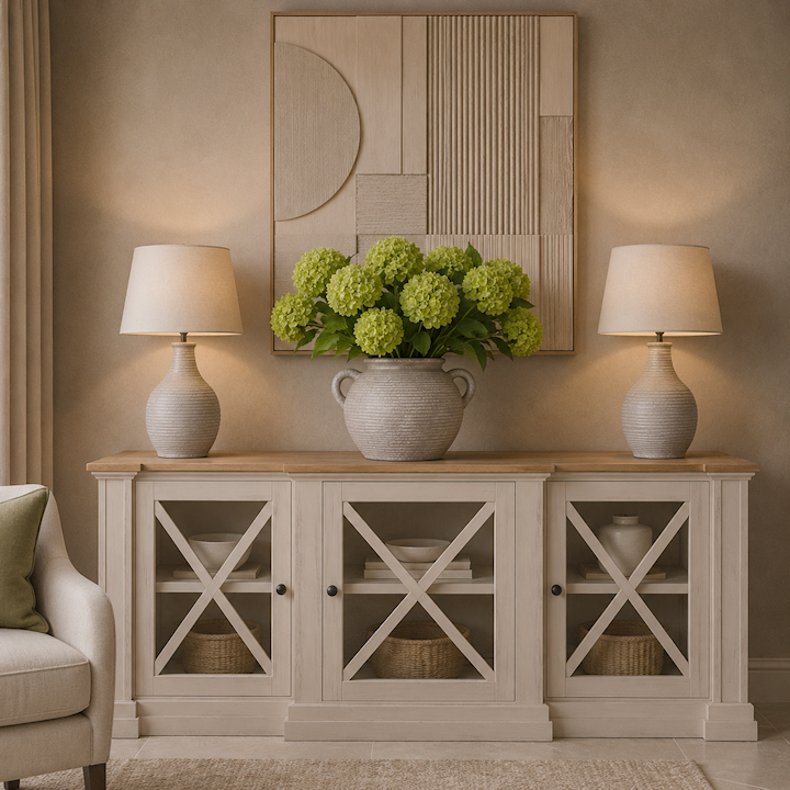 BILBURY PUTTY THREE DOOR SIDEBOARD 160x50x78cm